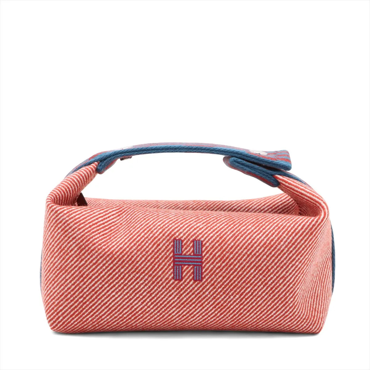 Hermès Brid A Black PM Wool Red Silver Metal Fittings