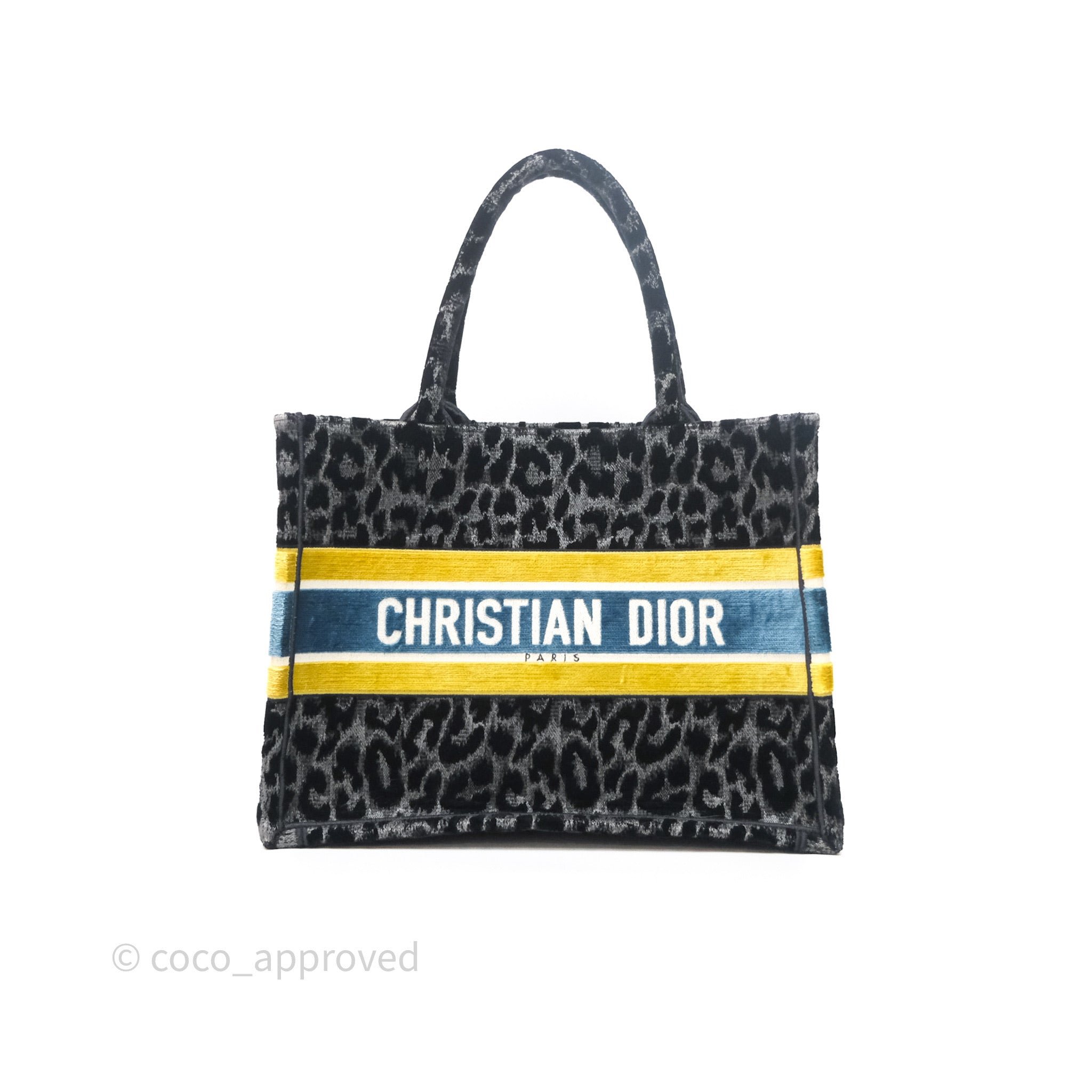Dior Christian Dior Christian Dior Leopard Velvet Book Tote