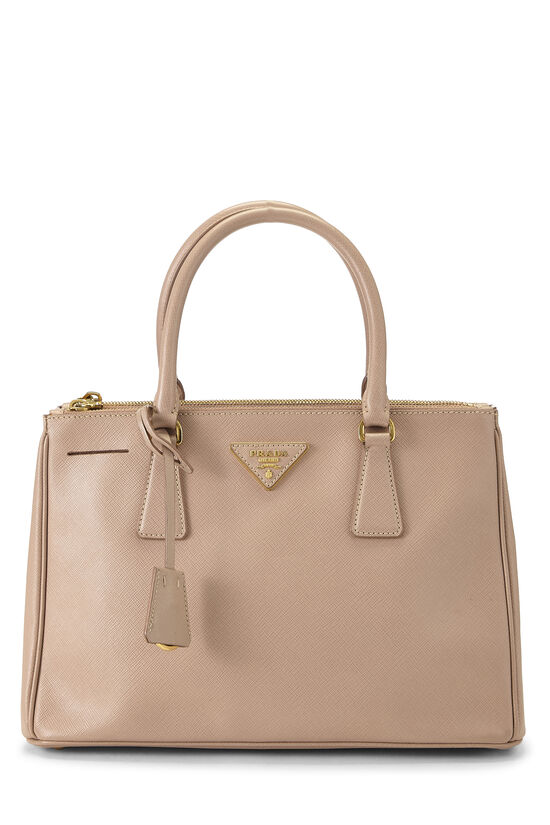 Prada Pink Saffiano Executive Tote Small