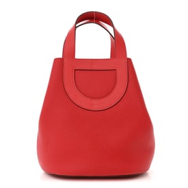 Hermes Taurillon Clemence Swift In-The-Loop 23 Bag Vermillion