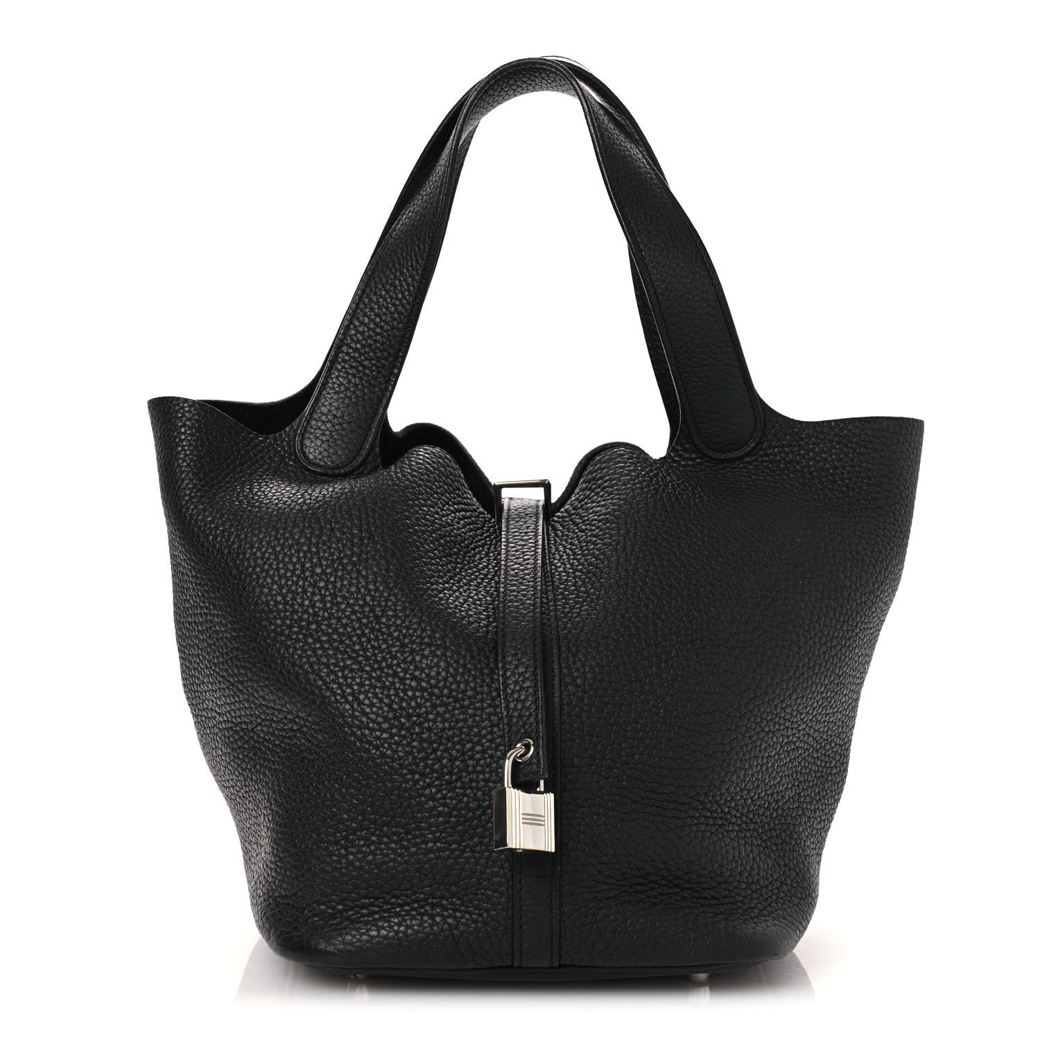 Hermes Taurillon Clemence Picotin Lock 22 MM Black