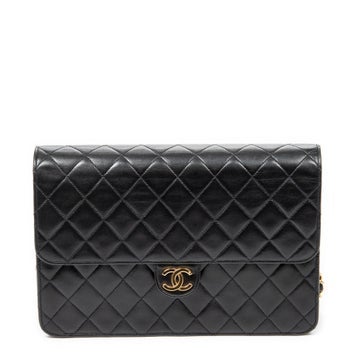 Leather Vintage Push Lock Straight Flap