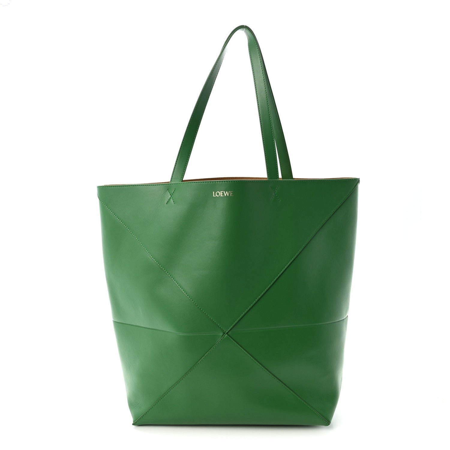 Loewe Loewe Shiny Calfskin XL Puzzle Fold Tote Tropical Green