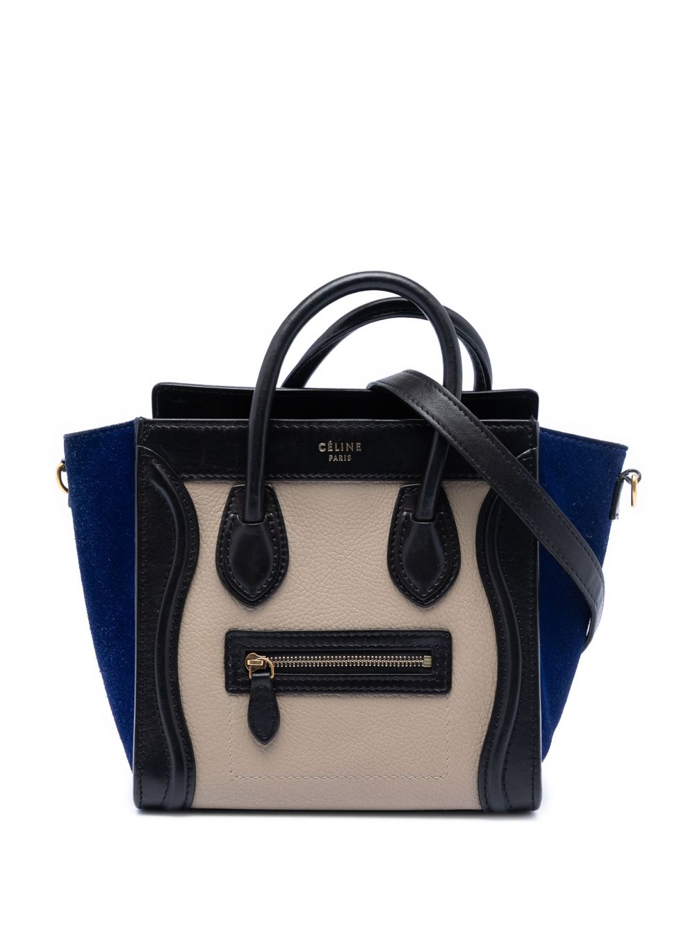 2003 Nano Tricolor Leather Luggage Tote satchel