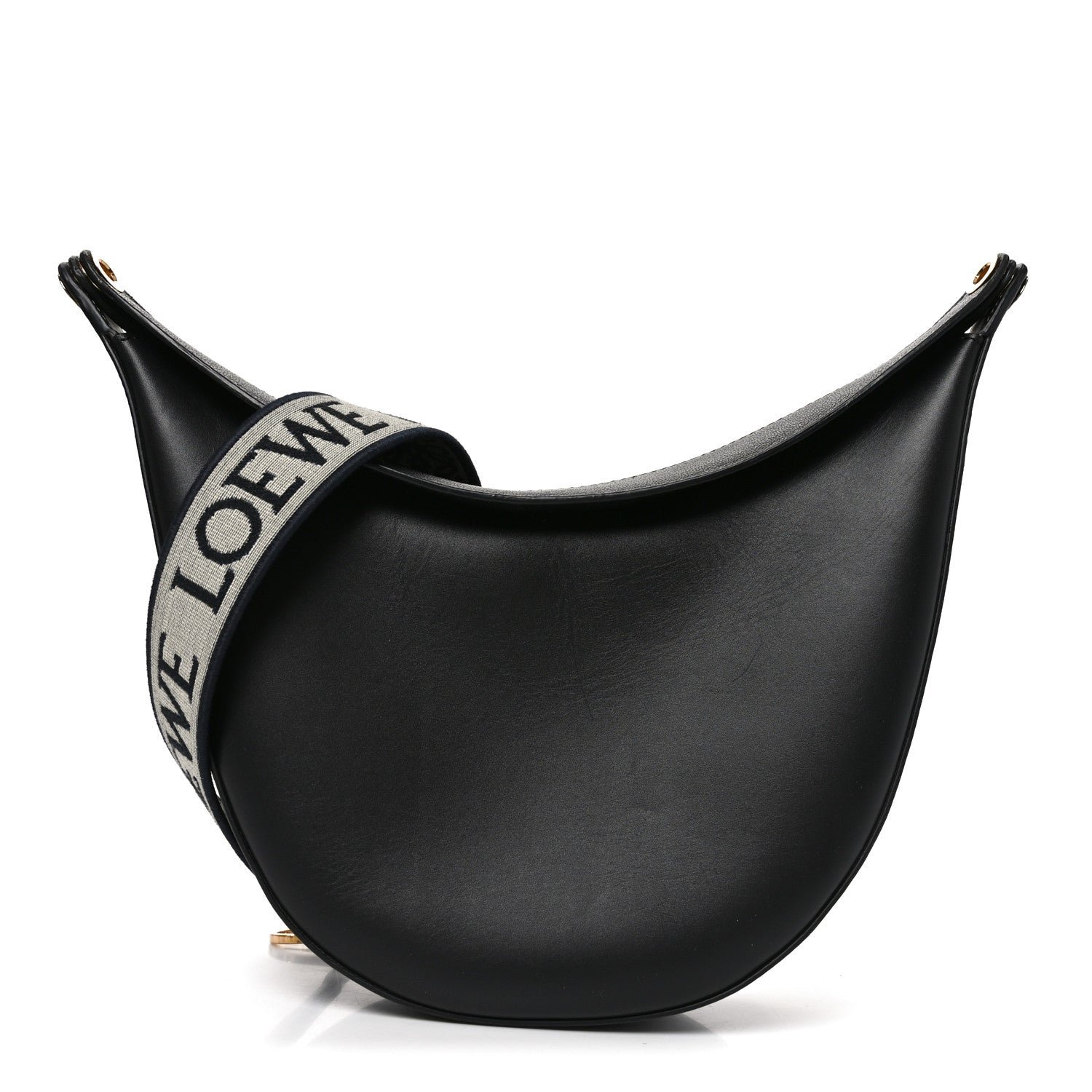 Loewe Loewe Satin Calfskin Jacquard Luna Bag Black