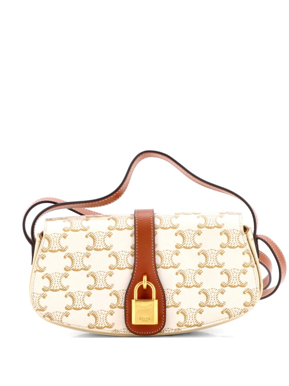 Tabou Clutch with Strap Triomphe Coated Canvas shoulder bag