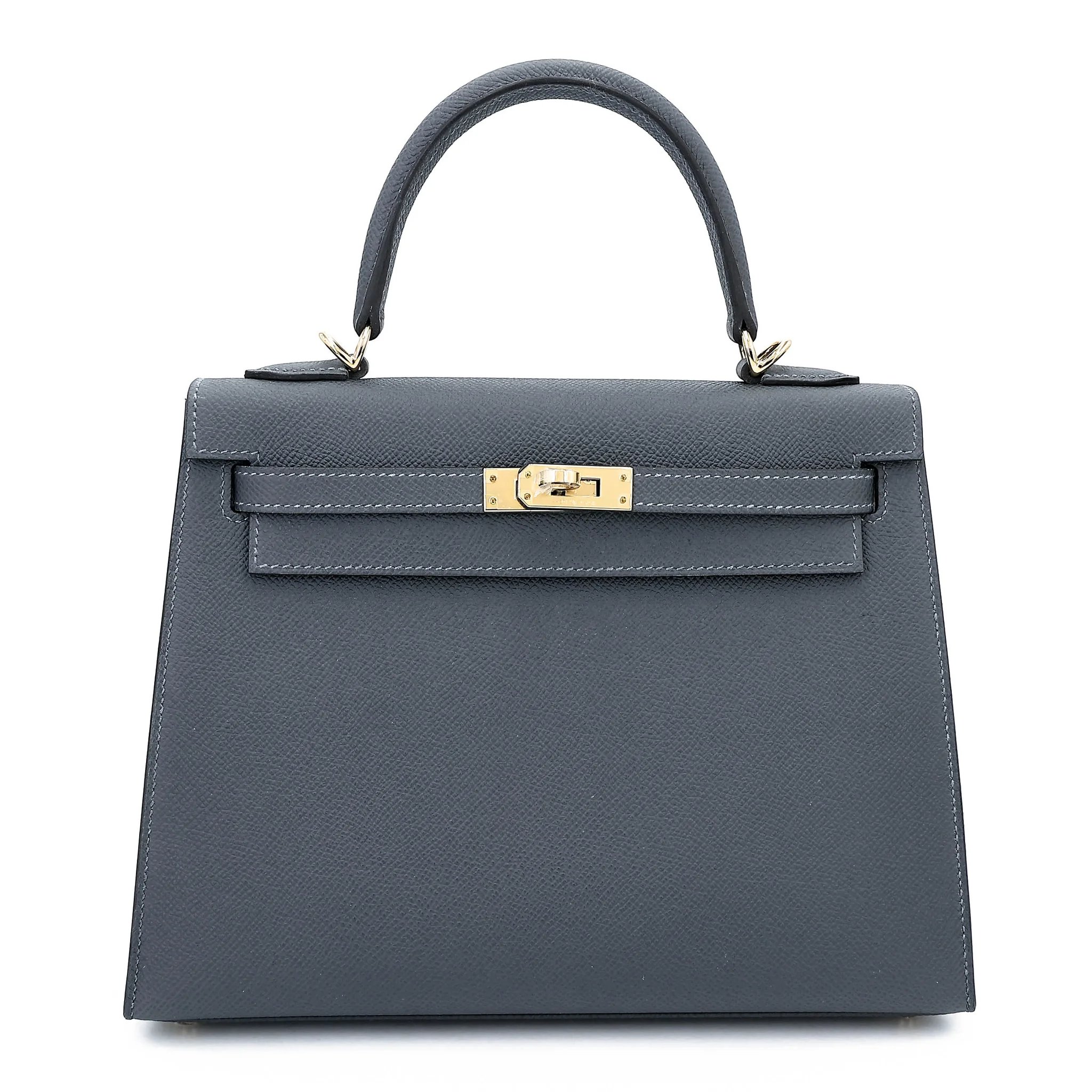 Hermes Brand New ( Rank N ) HERMÈS Kelly 25 Sellier Gris misty (H0) Epsom Permabrass hardware K (2025)