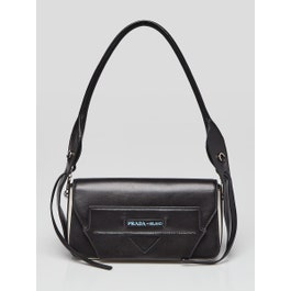 Prada Black Smooth Leather Manuelle Crossbody Bag