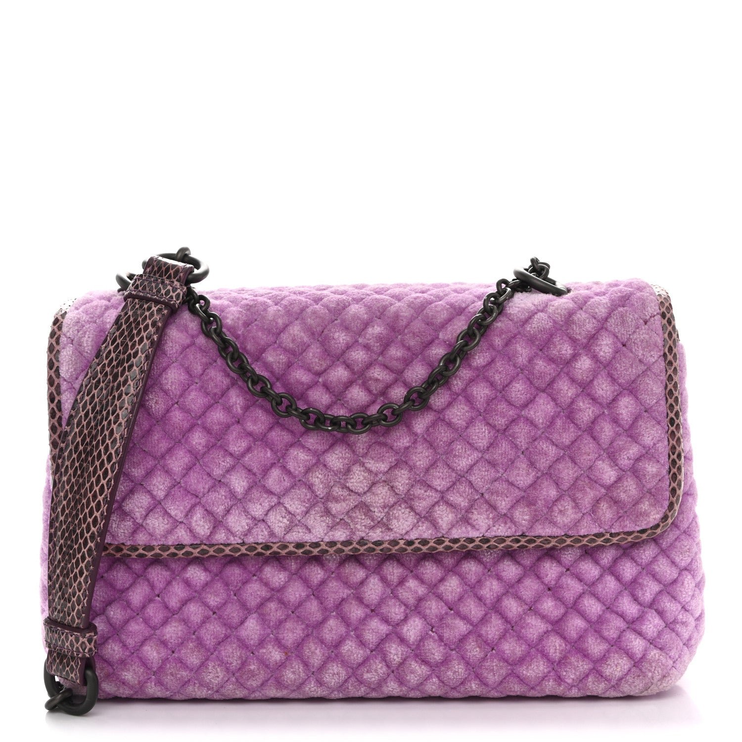 Bottega Veneta Bottega Veneta Velvet Ayers Baby Olimpia Shoulder Bag Peony