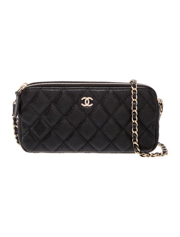 Double Zip Clutch w/ Chain