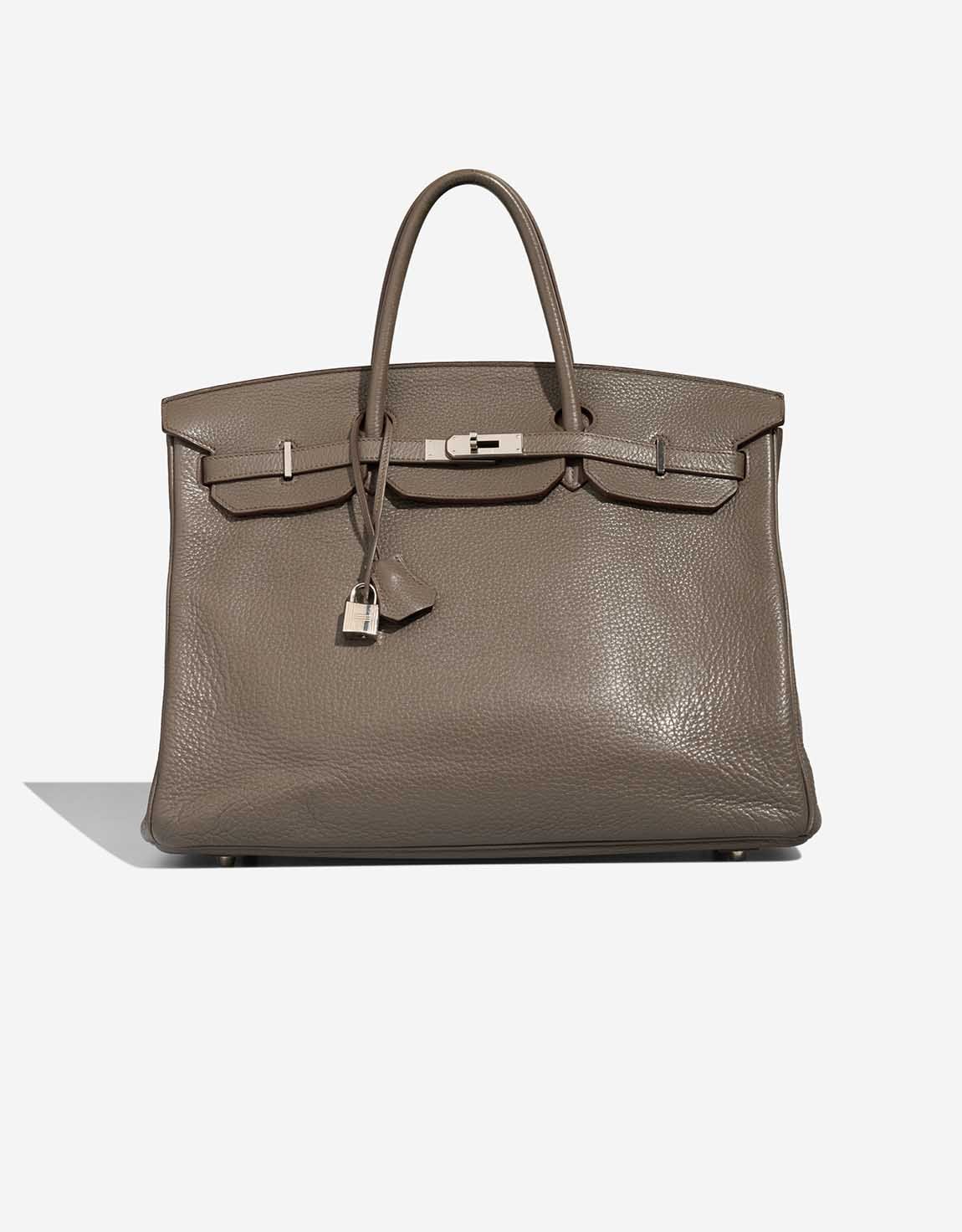 Hermes 
		Birkin 40 Taurillon Clémence Étain    