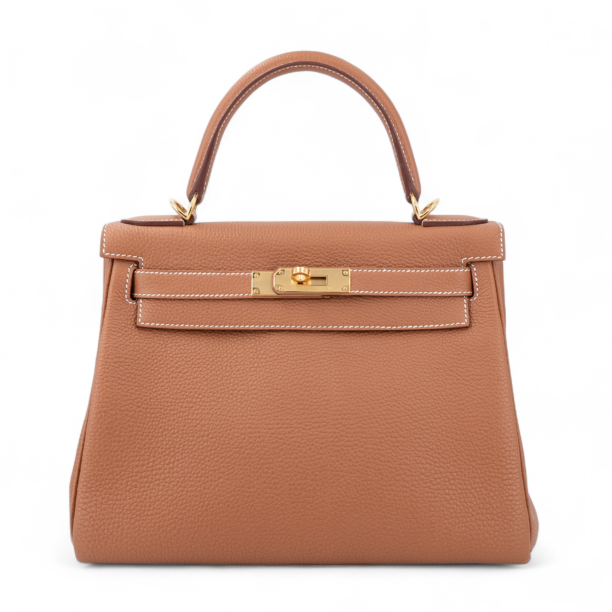 Hermes Excellent ( Rank SA ) HERMÈS Kelly 28 Gold (37) Togo Gold hardware U (2022)