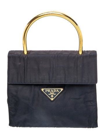 Tessuto Nylon Top Handle Bag Vintage