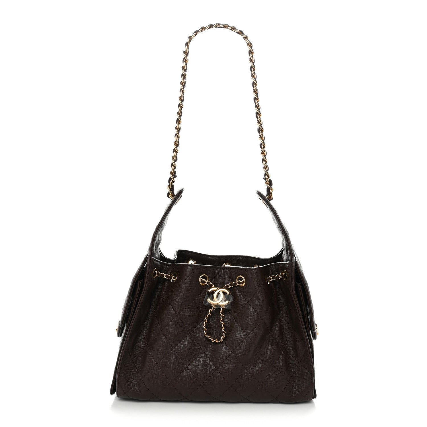 Chanel Caviar Quilted Small Chanel 25 Handbag Dark Brown