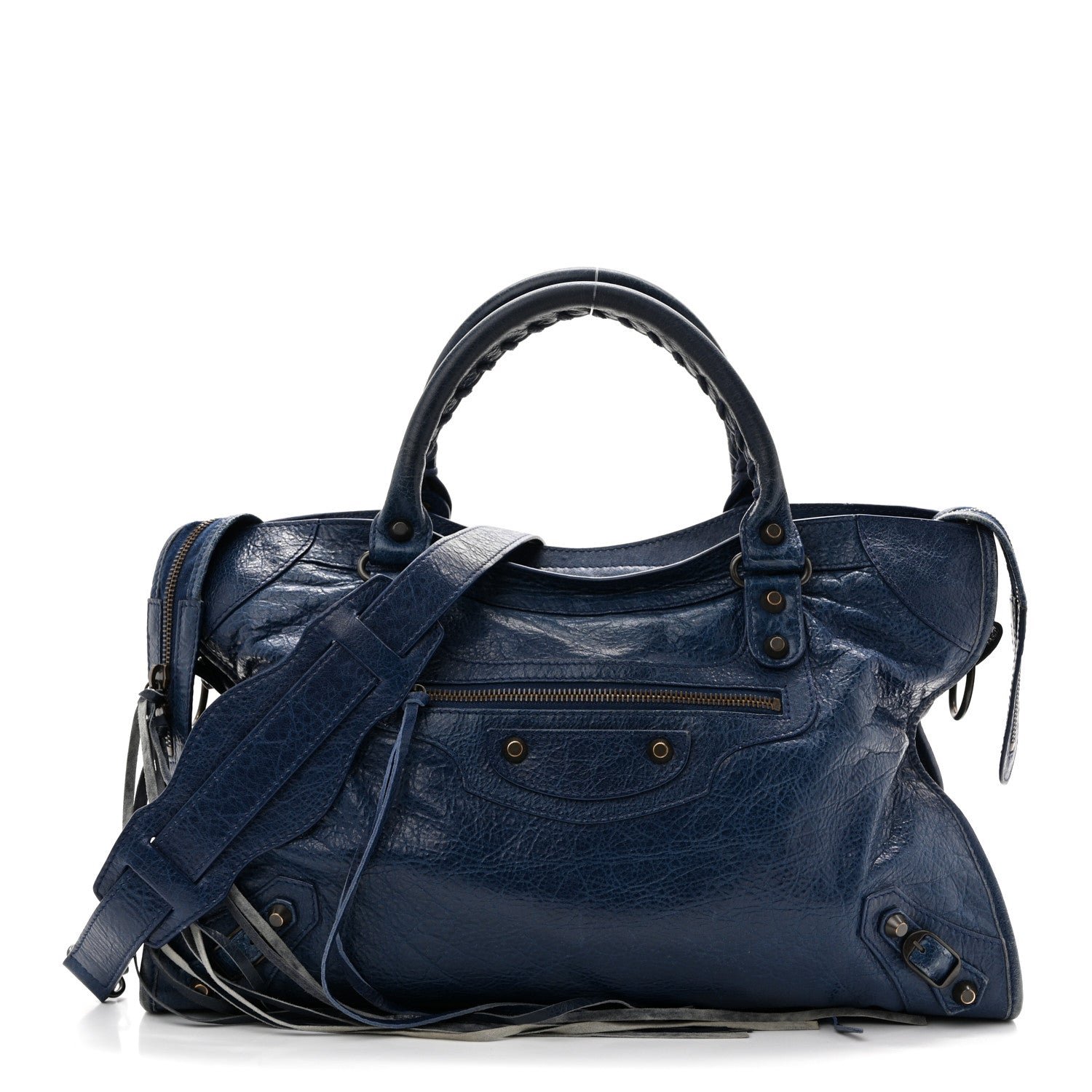 Balenciaga Agneau Classic Hardware City Bleu Mineral