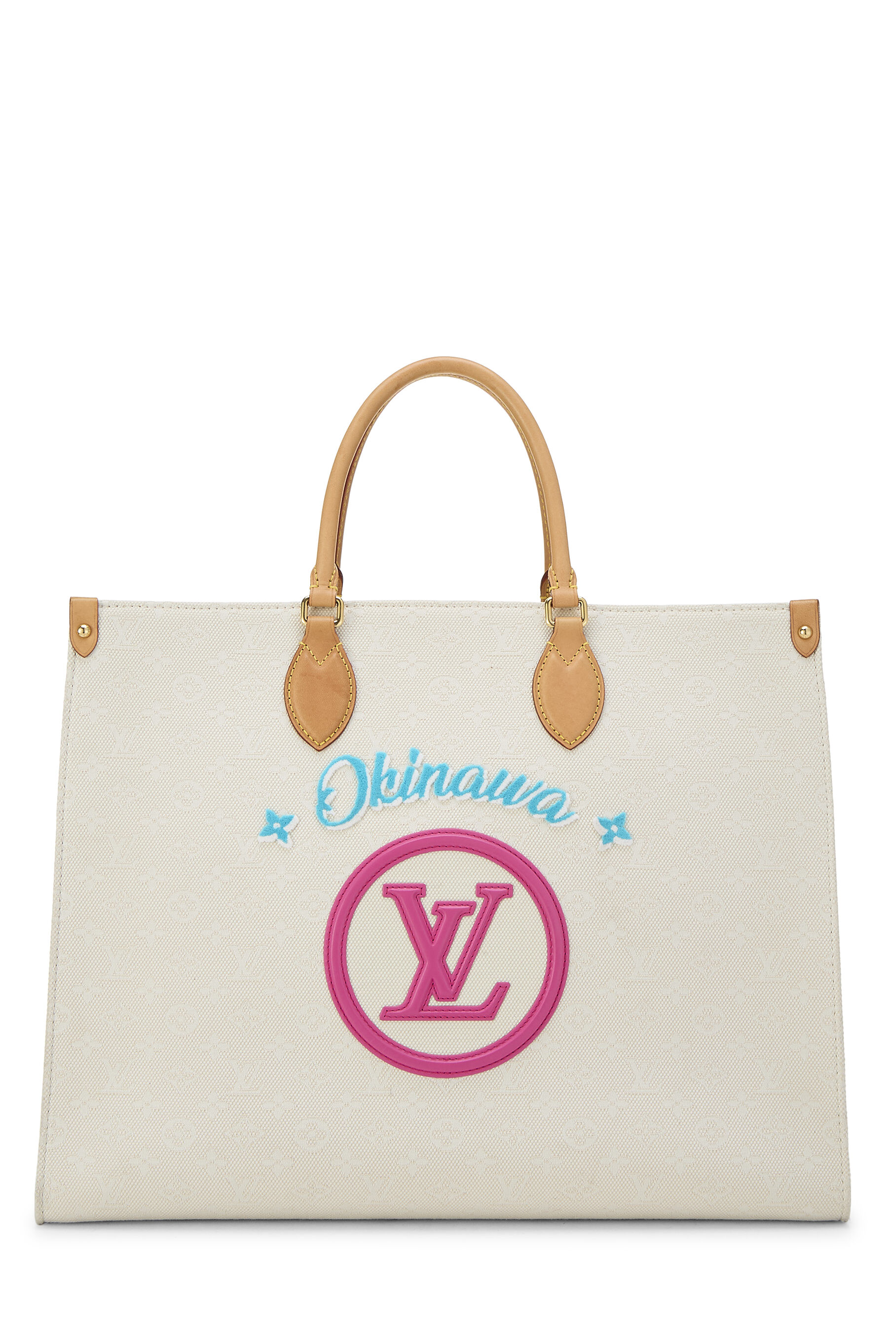 Louis Vuitton Beige Monogram Jacquard Okinawa On The Go GM