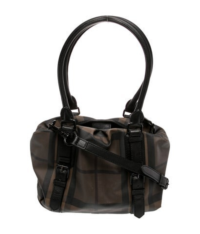 Burberry Smoked Check Northfield Tote Plum Small
