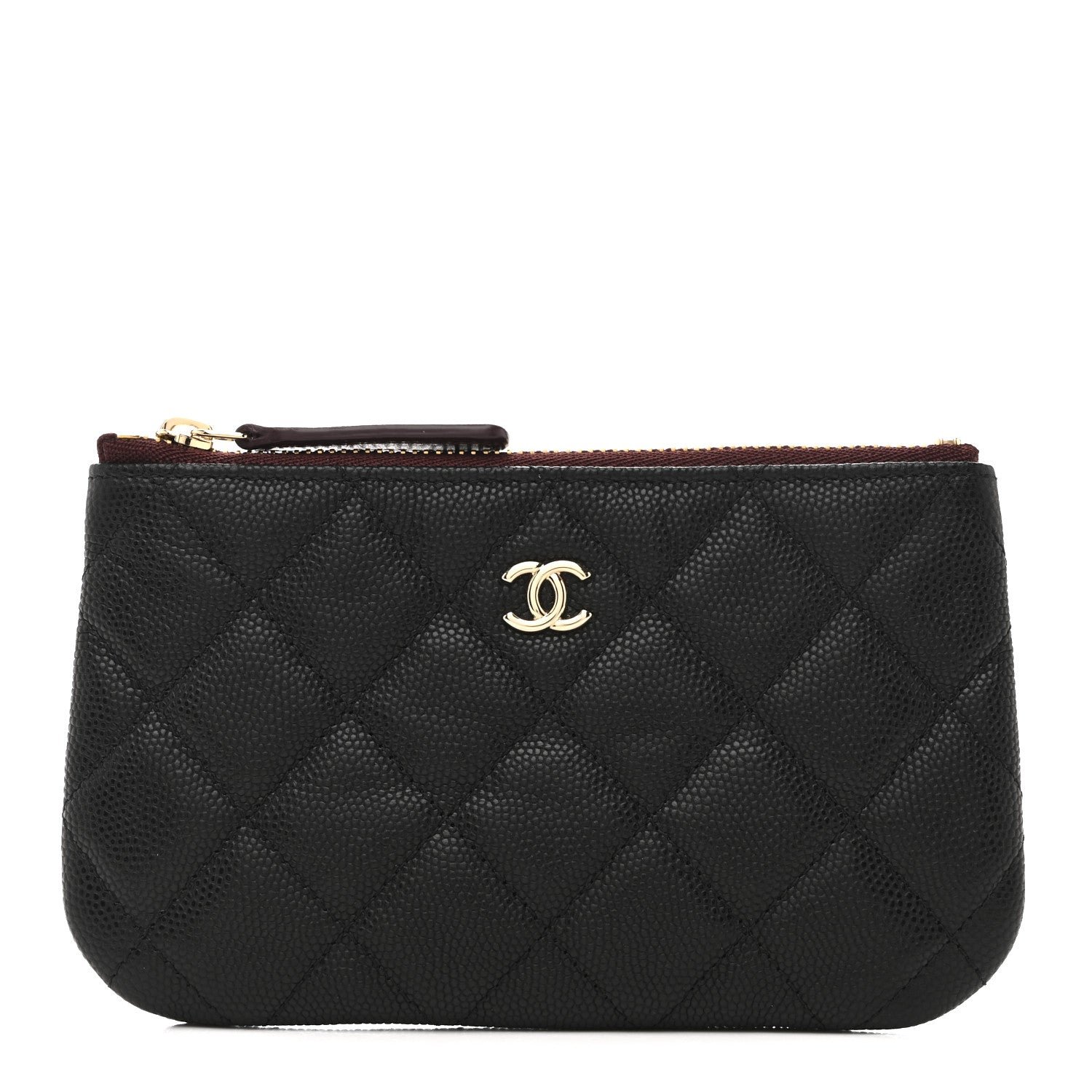 Chanel Caviar Quilted Small Cosmetic Case Black