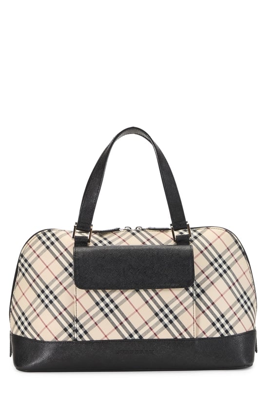Black House Check Jacquard Bowler Handbag Small