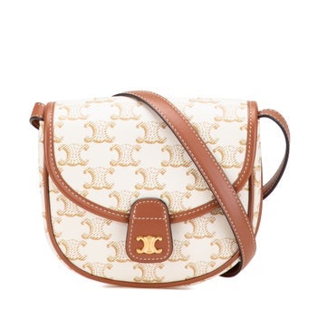 Mini Triomphe Coated Canvas Besace Crossbody