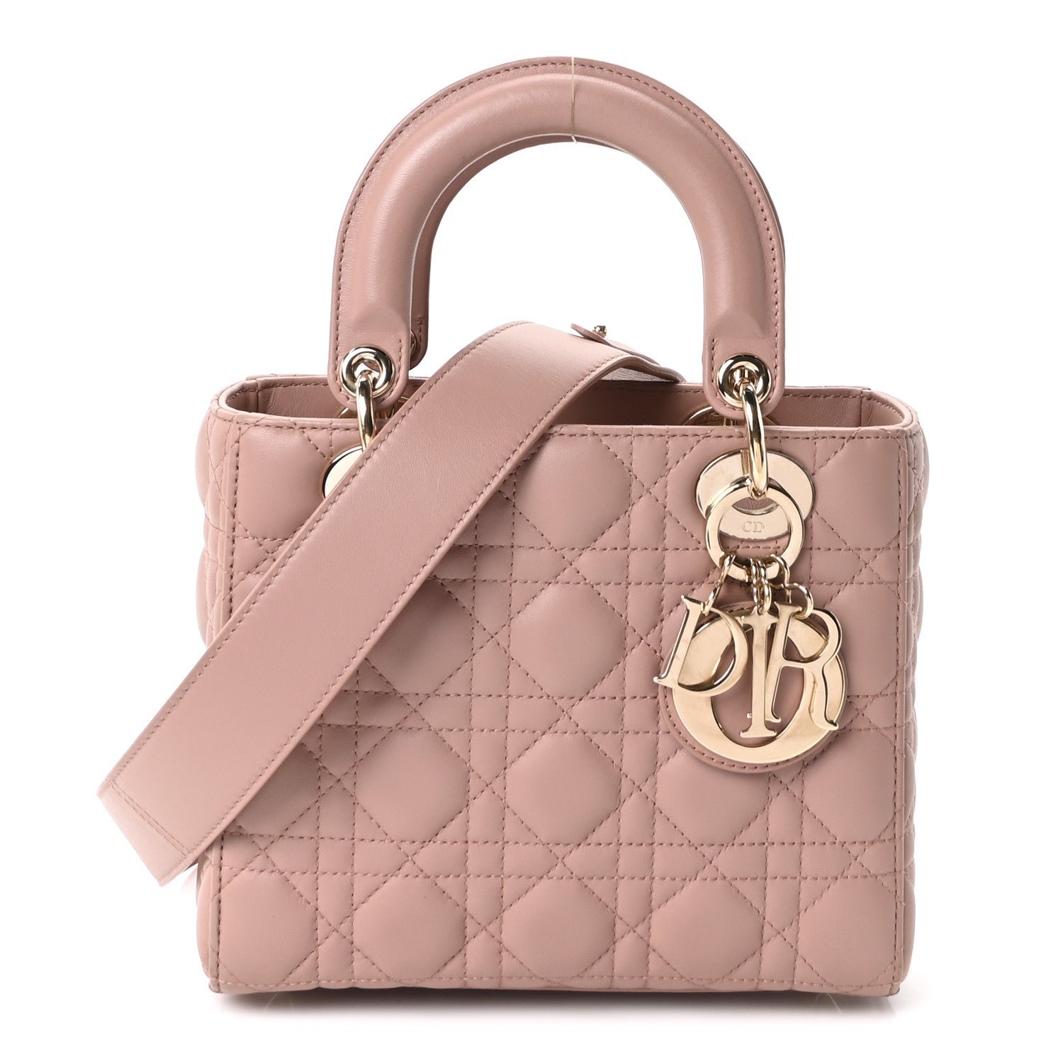 Christian Dior Lambskin Cannage Small My ABCDior Lady Dior Fard