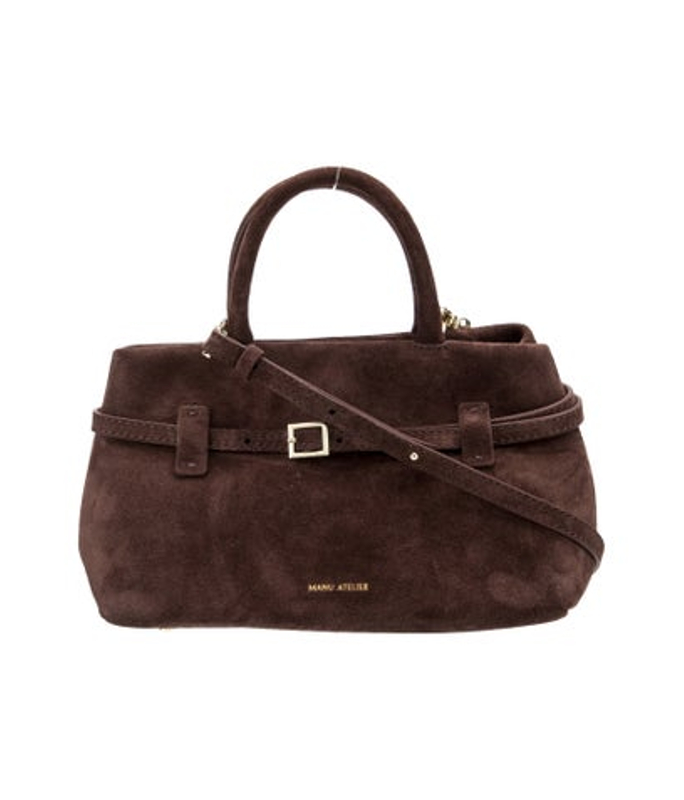 Manu Atelier Atelier Suede Top Handle Bag