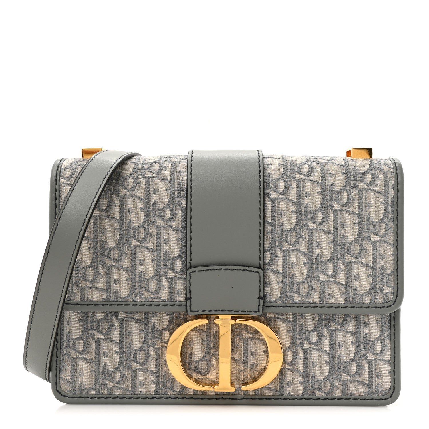 Dior Oblique 30 Montaigne Flap Bag Grey