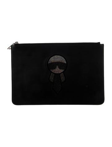 Leather Karl Clutch