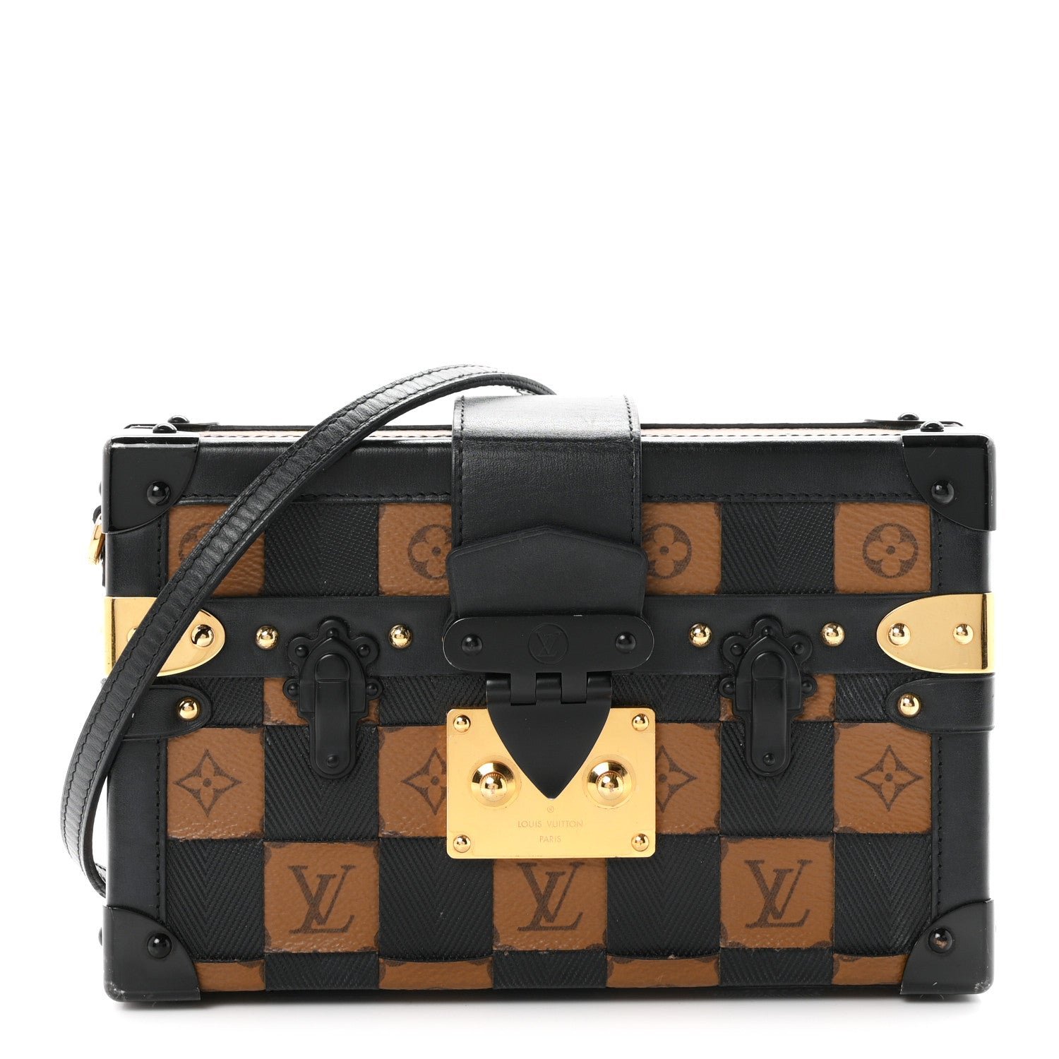 Louis Vuitton Monogram Tressage Petite Malle Black