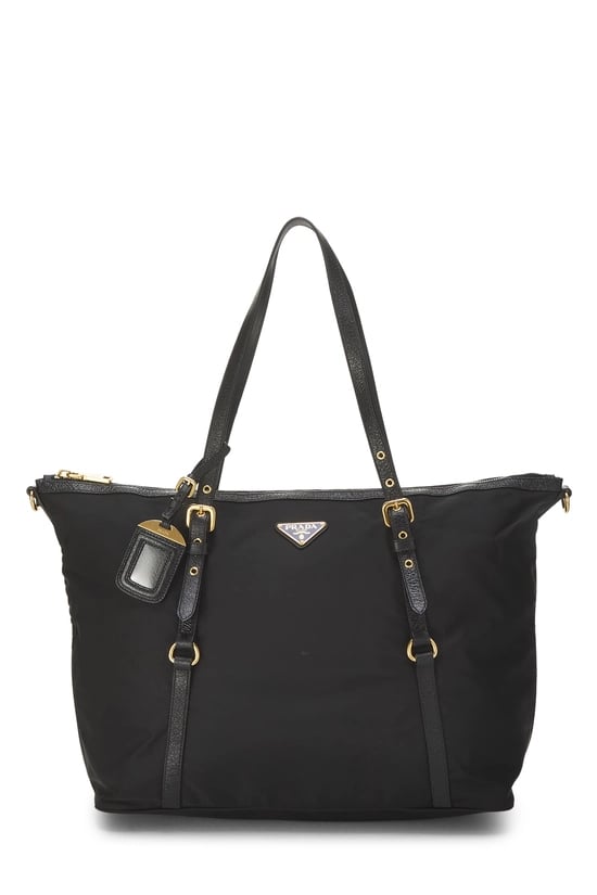 Black Nylon Buckle Tote