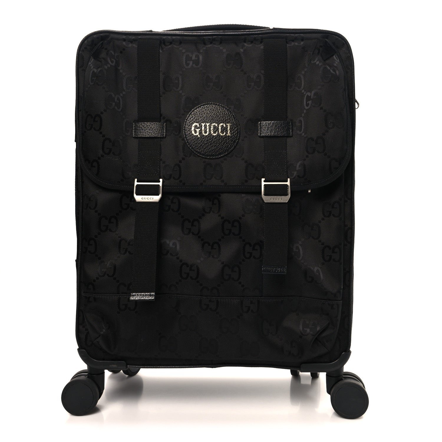 Gucci Econyl Nylon Monogram Off The Grid Suitcase Black