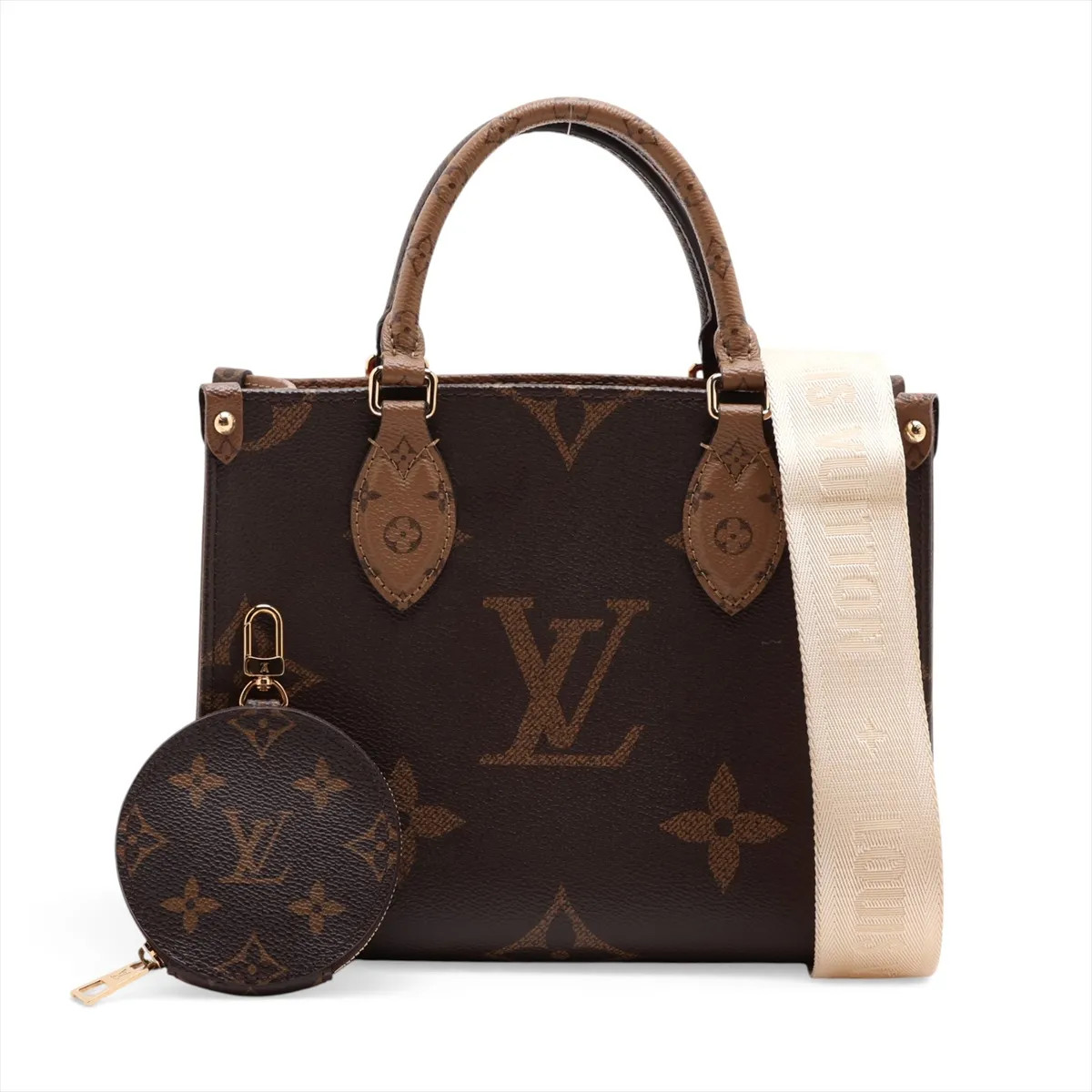 Louis Vuitton Monogram Giant Reverse On the Go PM M46373 Brown There was an RFID