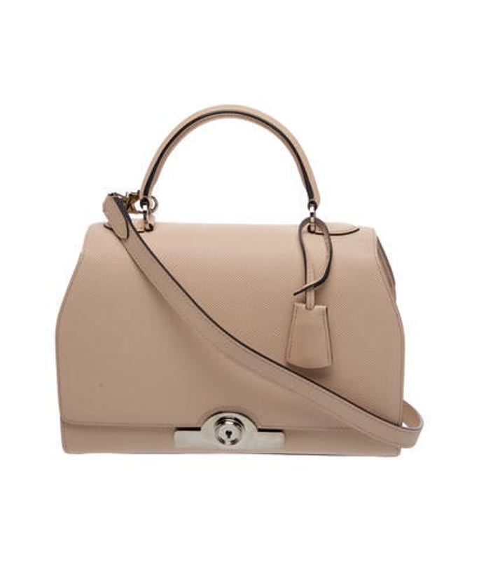 Moynat Leather Top Handle Bag