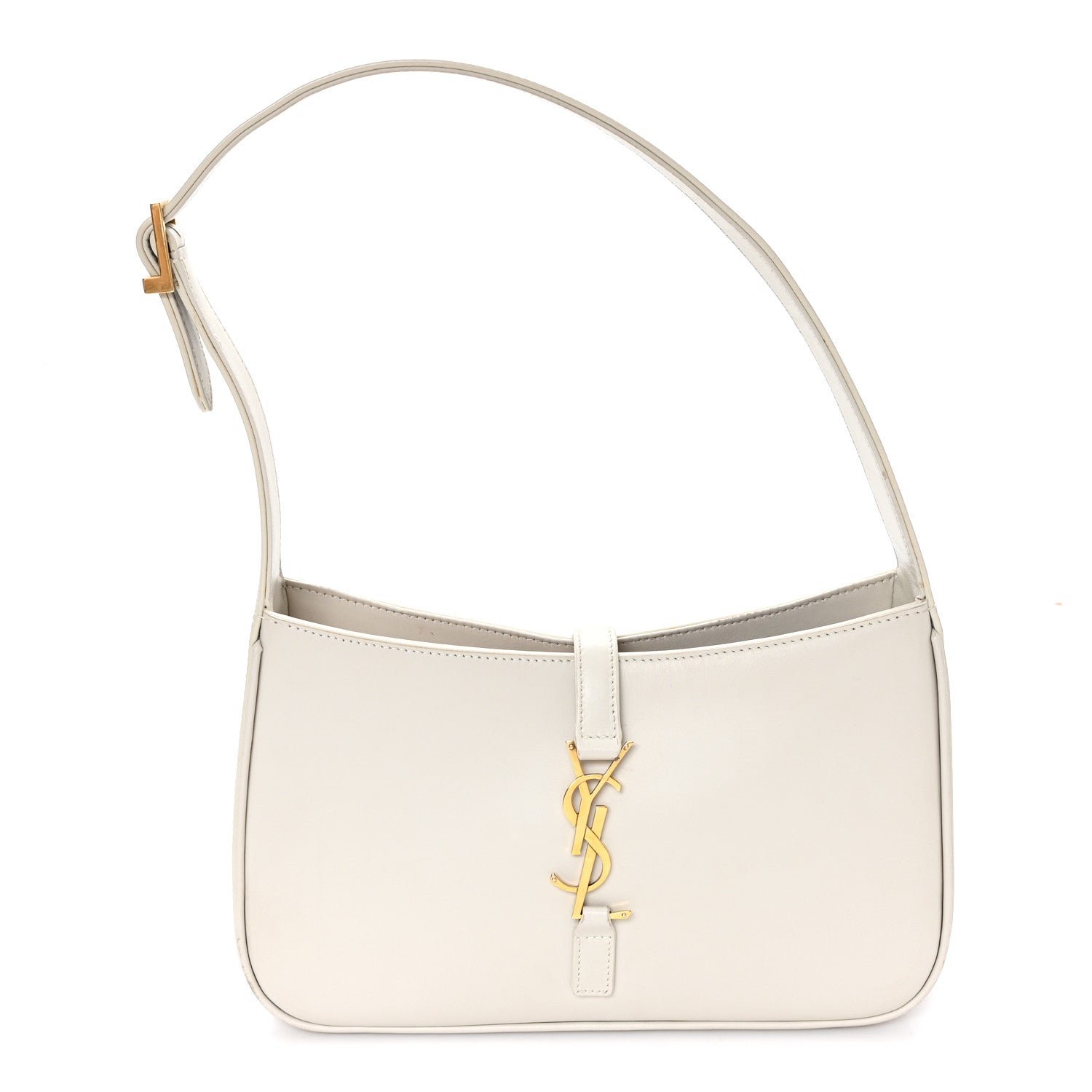 Saint Laurent Smooth Calfskin Le 5 A 7 Hobo Crema Soft