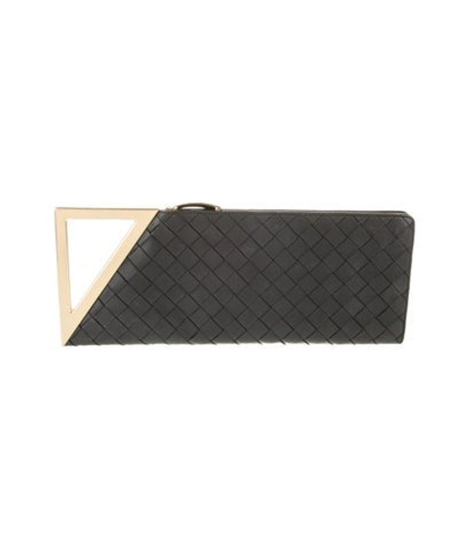 Bottega Veneta Veneta Intrecciato Triangle Handle Clutch Large