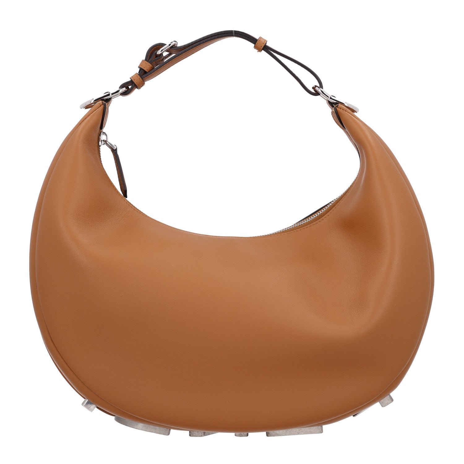 Fendi Vitello Grace Matte Medium Fendigraphy Hobo Bag Caramello