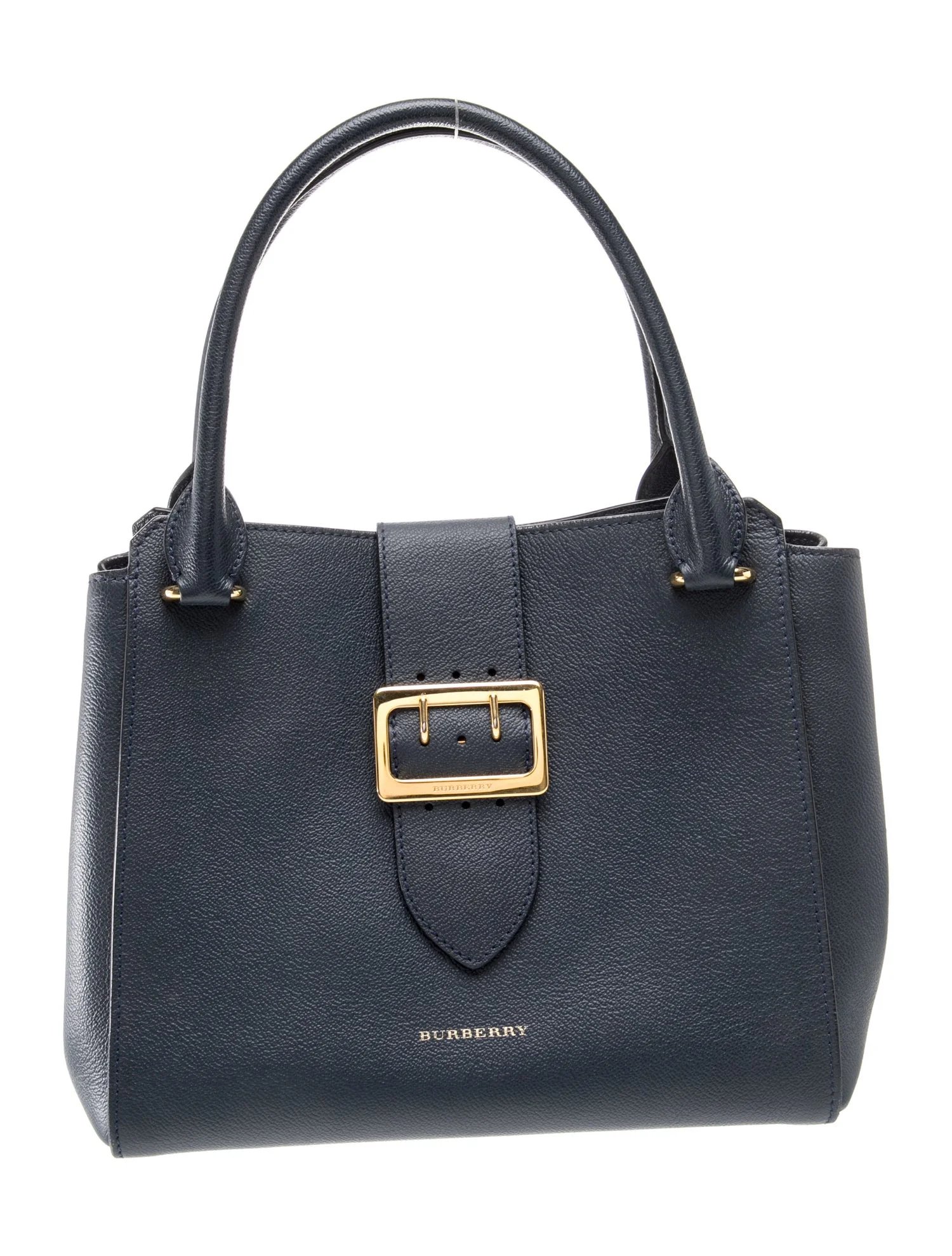 Leather Buckle Tote Bag