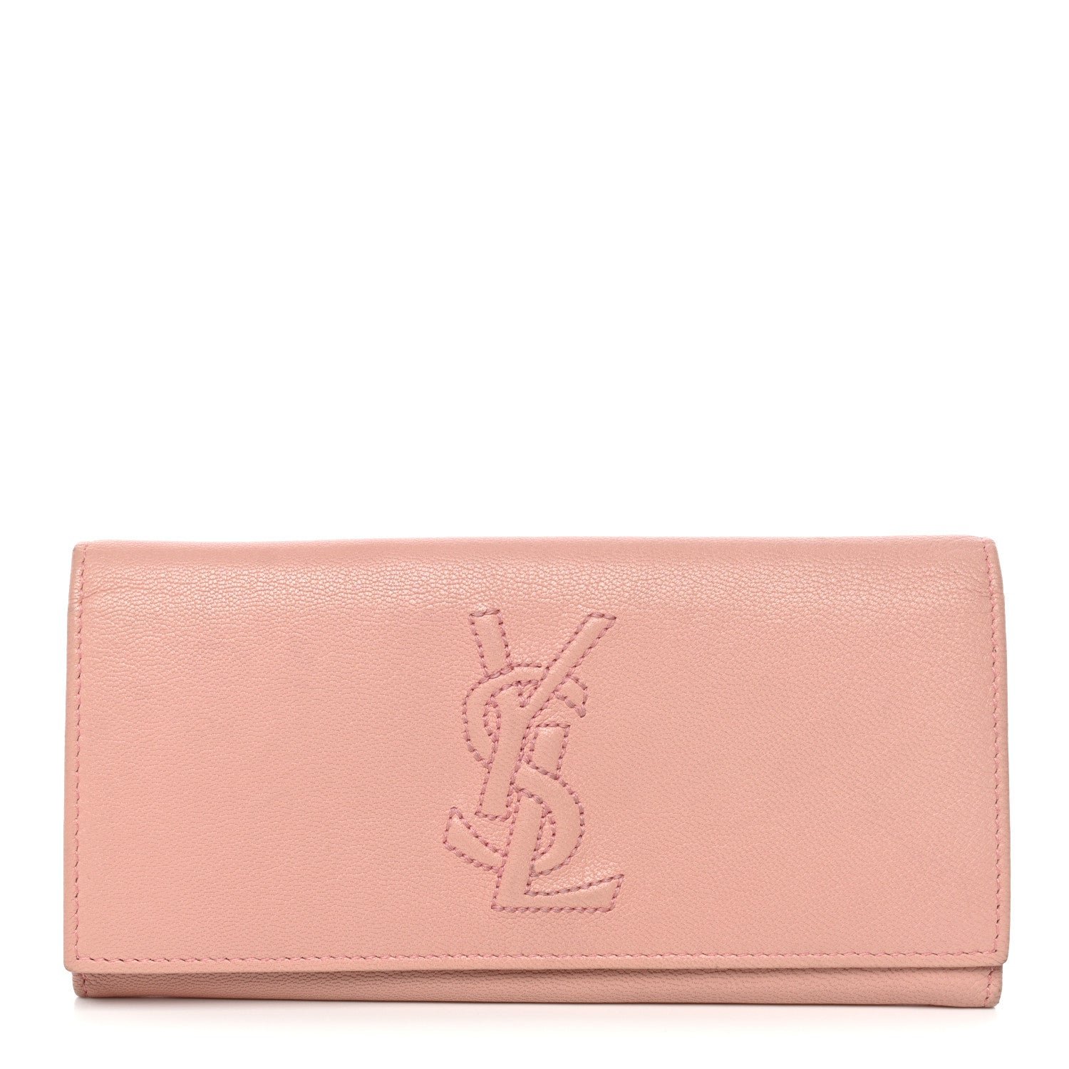 Saint Laurent Chevre Belle De Jour Continental Wallet Pink