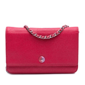 Caviar Bicolor CC Calfskin Wallet On Chain