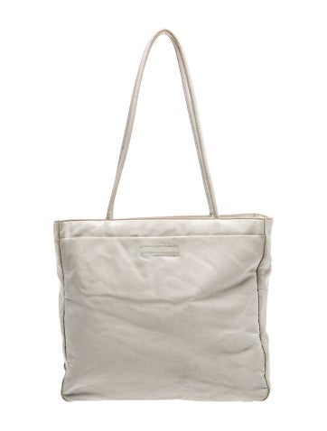 Prada Enameled Metal Triangle Shoulder Bag