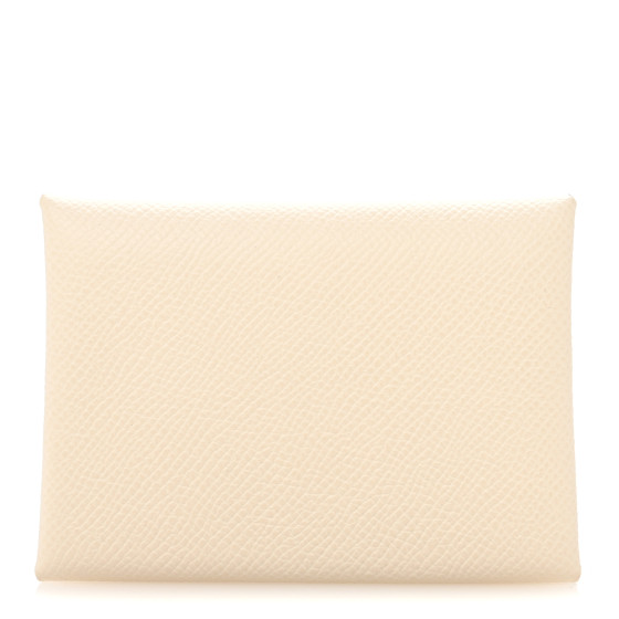 Hermes Epsom Verso Calvi Duo Card Case Craie Rouge Radieux