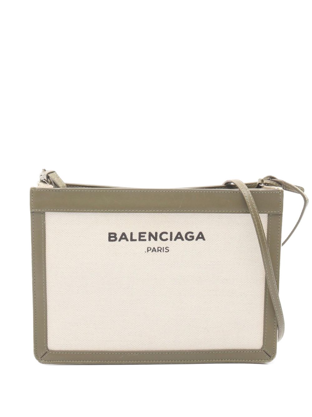 2000s Navy leather-trim crossbody bag
