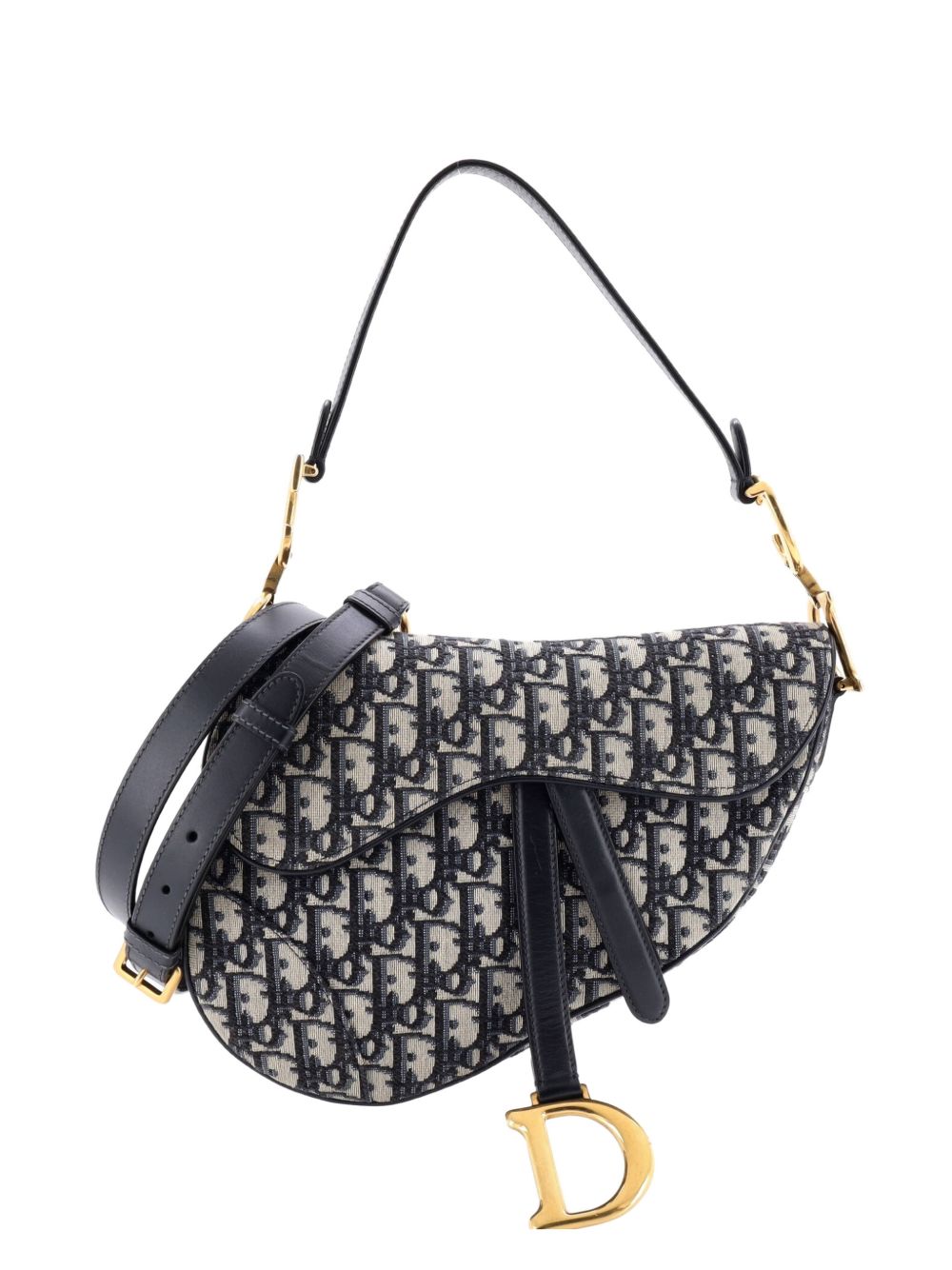 Saddle Handbag with Strap Oblique Canvas Medium shoulder bag