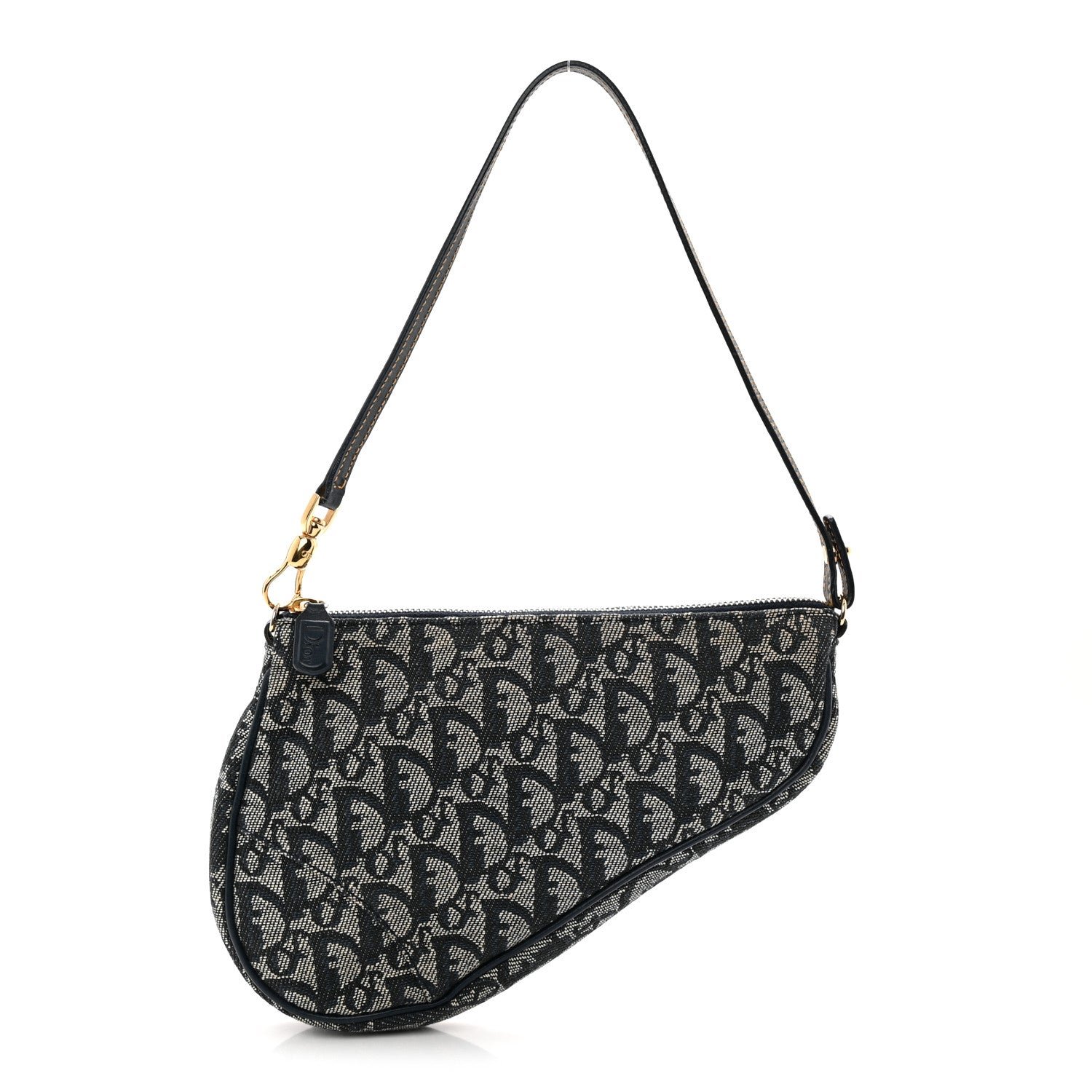 Christian Dior Monogram Mini Saddle Pochette Navy