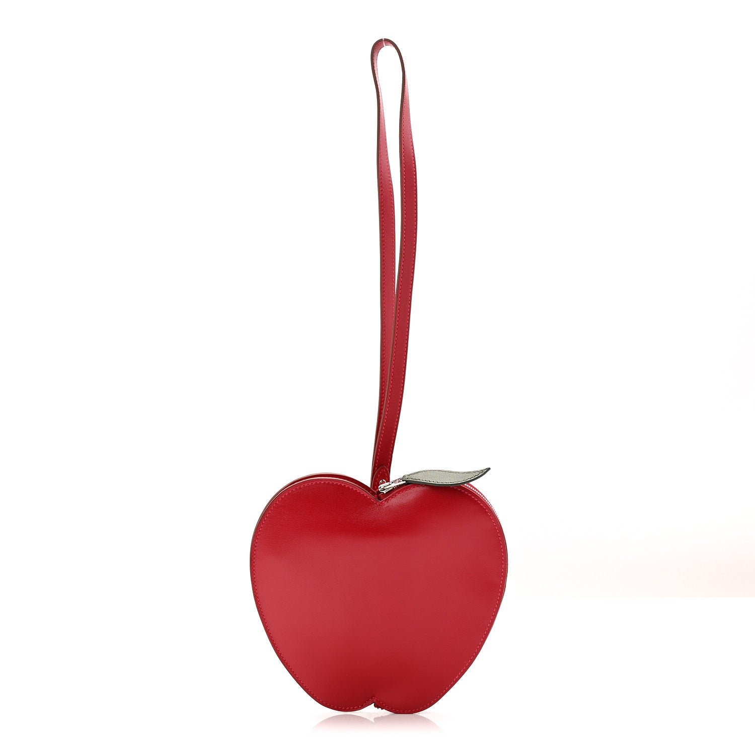 Hermes Tadelakt Chevre Tutti Frutti Pomme Purse Wristlet Rouge Vif