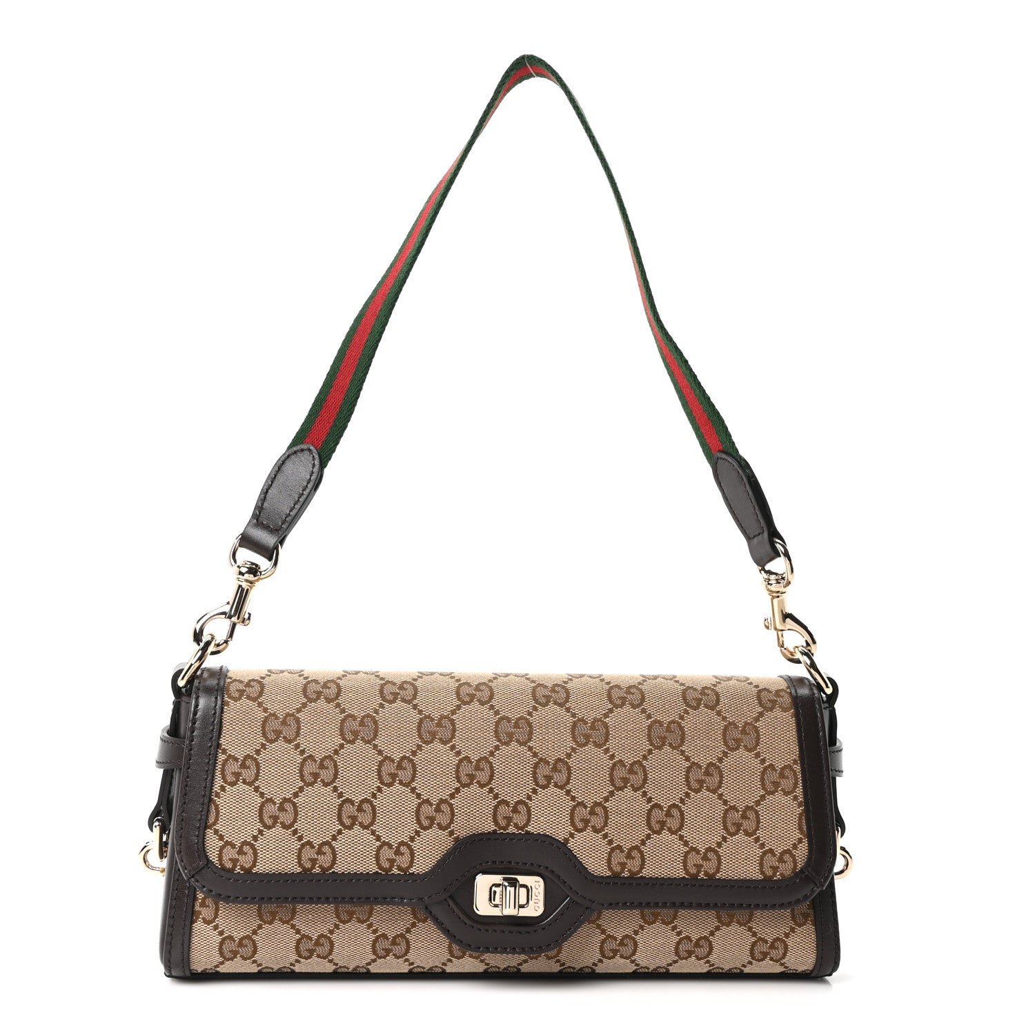 Gucci GG Monogram Small Luce Shoulder Bag Beige Ebony