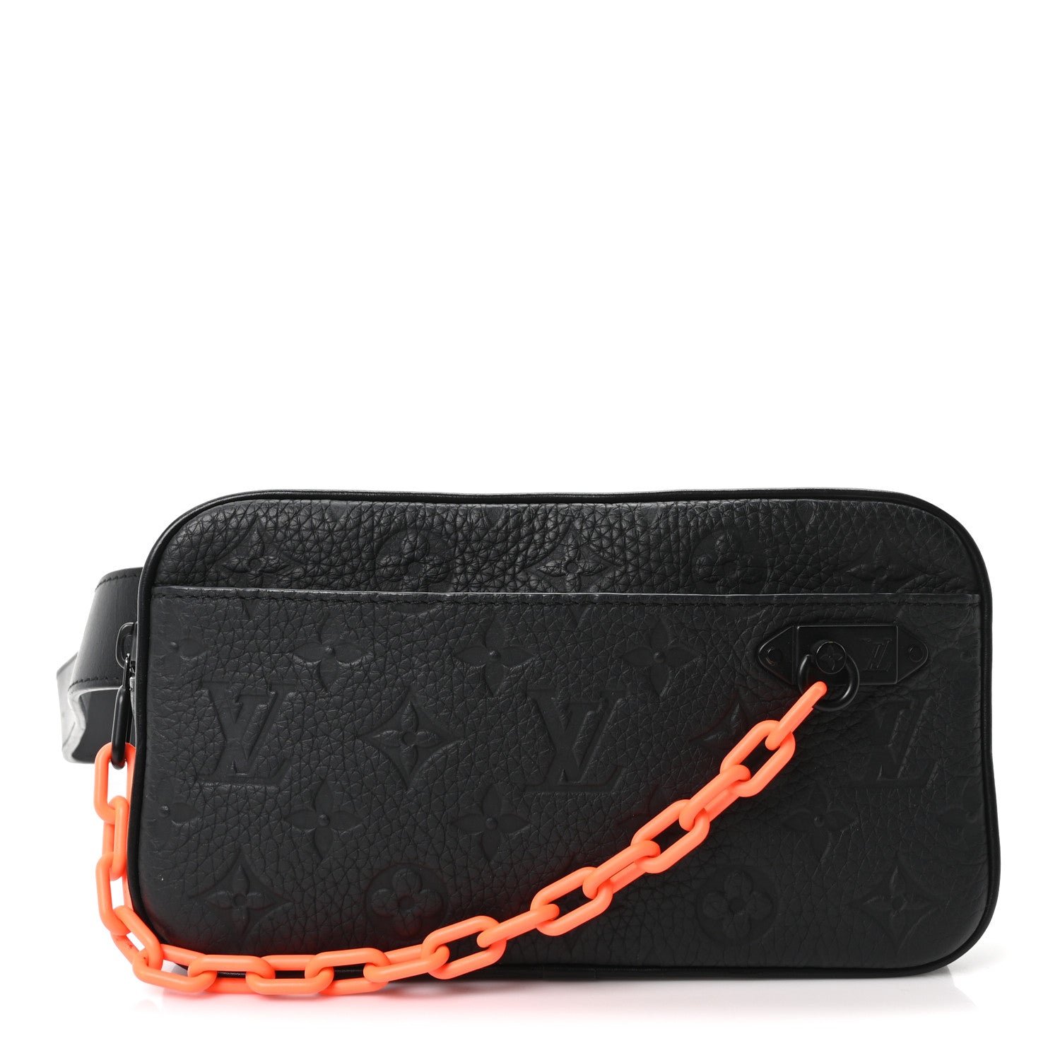 Louis Vuitton Taurillon Monogram Uniformes Solar Ray Soft Pochette Volga Belt Bag Black