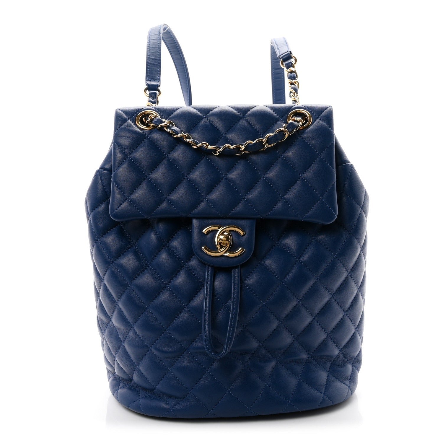 Chanel Lambskin Quilted Small Urban Spirit Backpack Blue