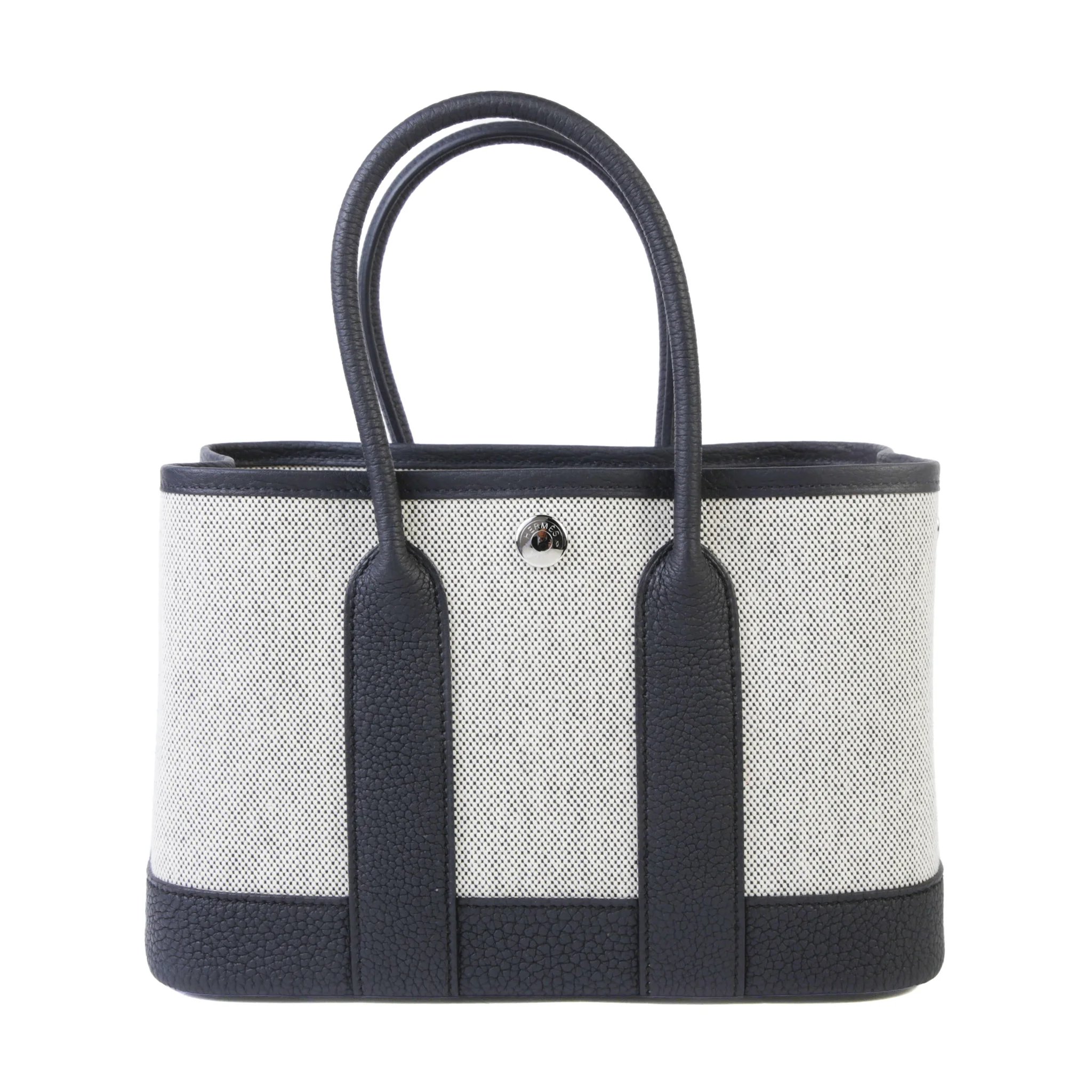 Brand New ( Rank N ) HERMÈS Neo Garden Party 23 Noir (89) Ecru Canvas Palladium hardware G (2026)