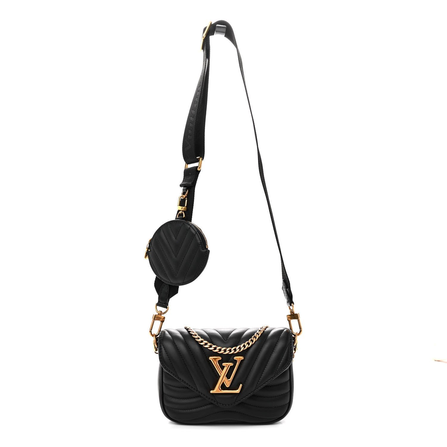 Louis Vuitton Calfskin New Wave Multi Pochette Black